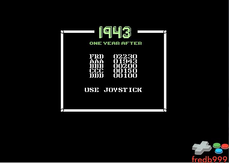 fredb999: 1943: One Year After (Commodore 64 Emulated) 2,230 points on 2016-05-29 18:37:23