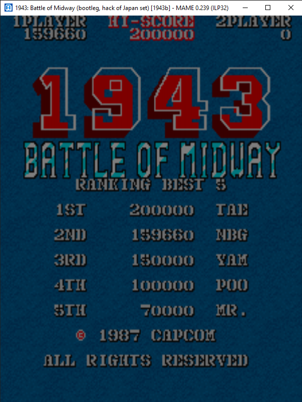 newportbeachgirl: 1943: The Batttle Of Midway [1943b] (Arcade Emulated / M.A.M.E.) 159,660 points on 2022-03-14 22:14:49