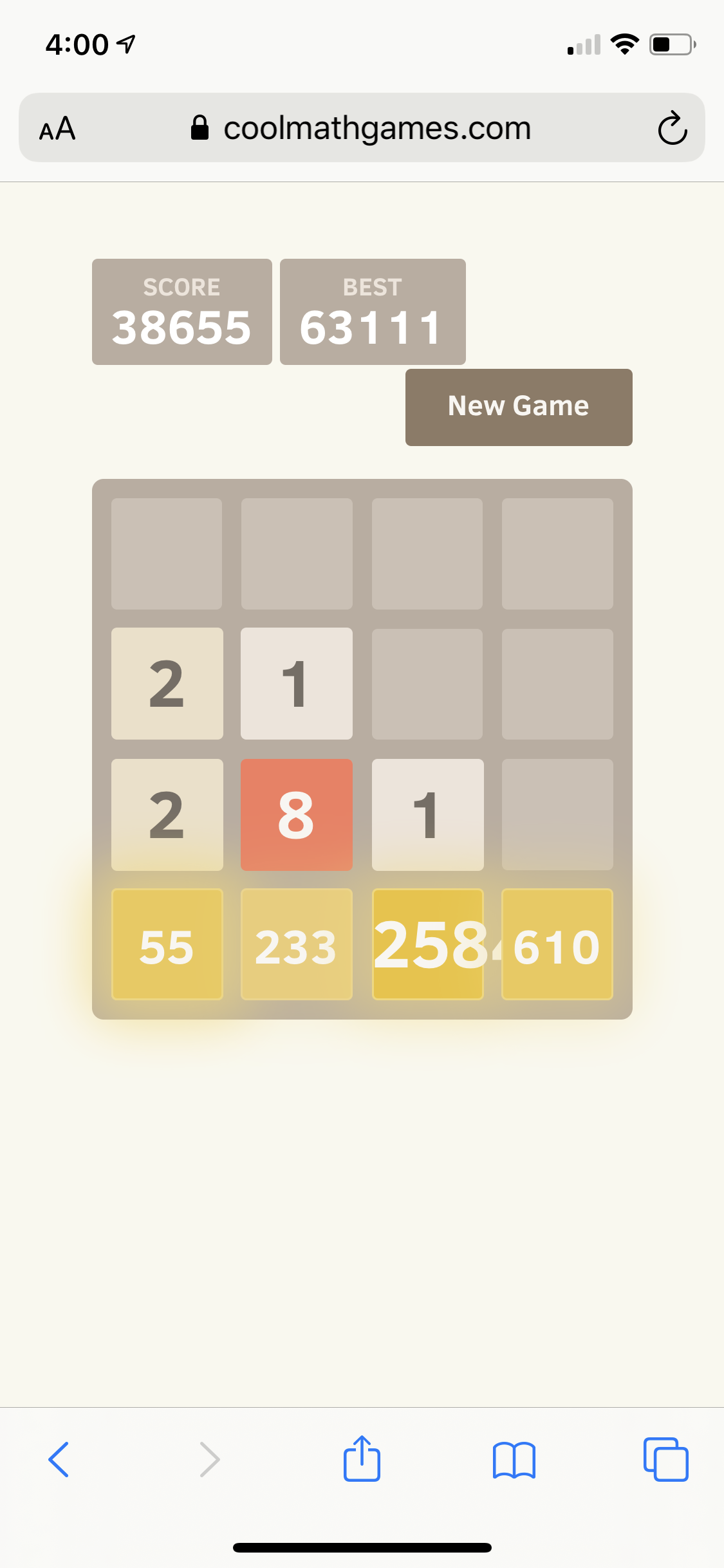 2048: Fibonacci - Jogue Online na Coolmath Games