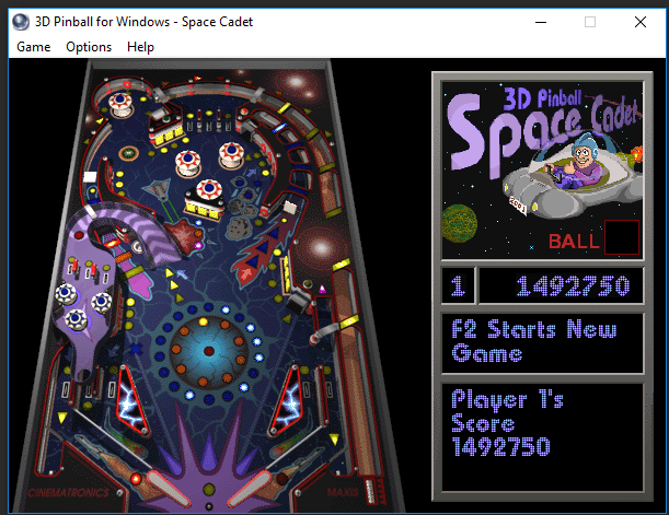 3D Pinball: Space Cadet 1,492,750 points