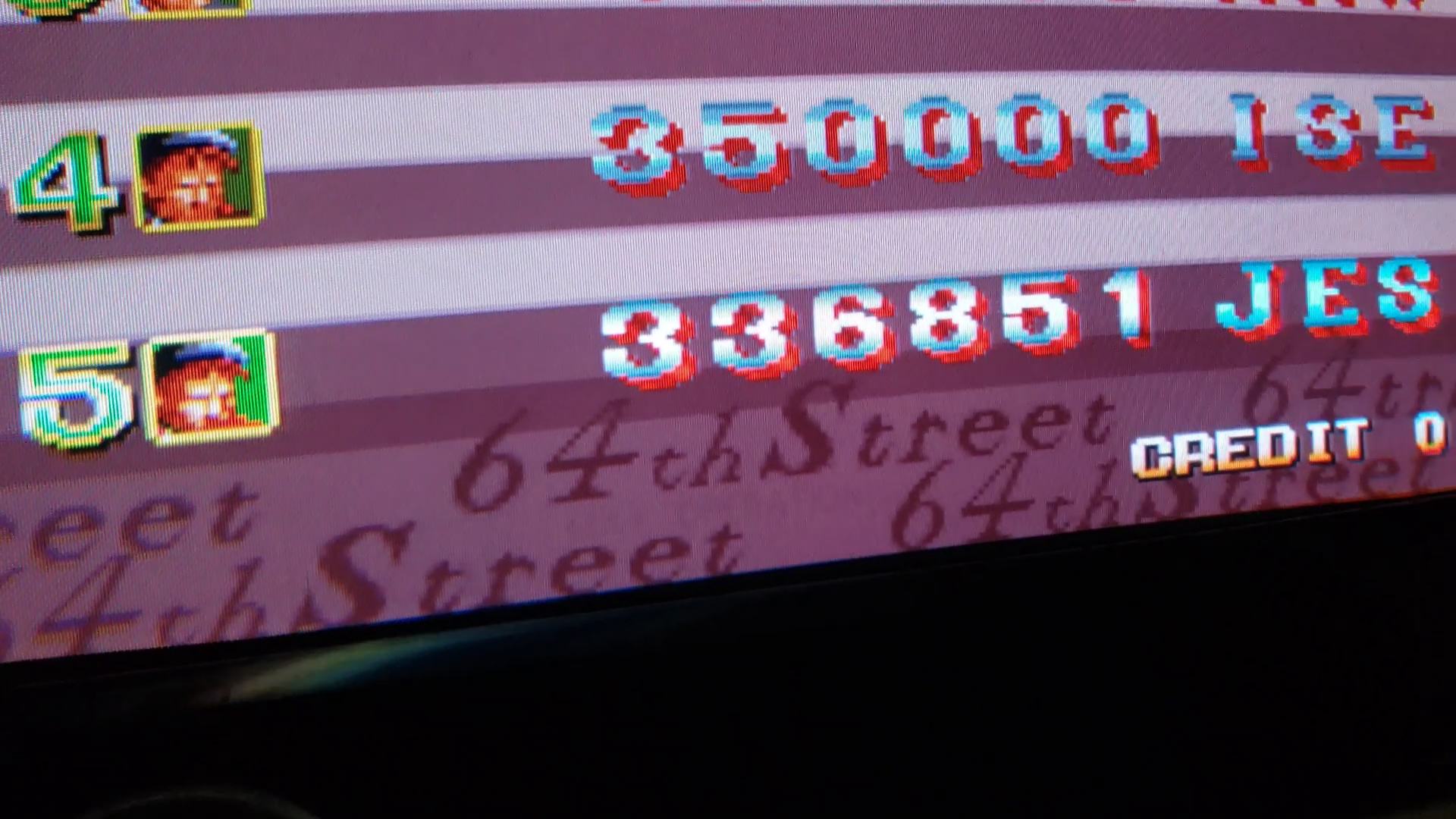 JES: 64th Street: A Detective Story (Arcade Emulated / M.A.M.E.) 336,851 points on 2020-10-03 02:11:22