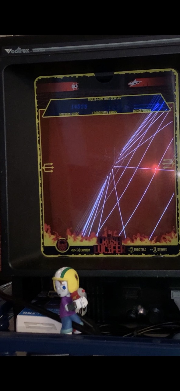 jgkspsx: A Crush Of Lucifer (Vectrex) 14,555 points on 2022-06-07 10:52:50