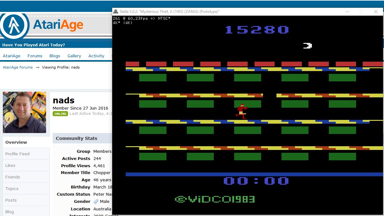 nads: A Mysterious Thief / Criminal Pursuit (Atari 2600 Emulated Novice/B Mode) 15,280 points on 2019-03-03 12:52:02