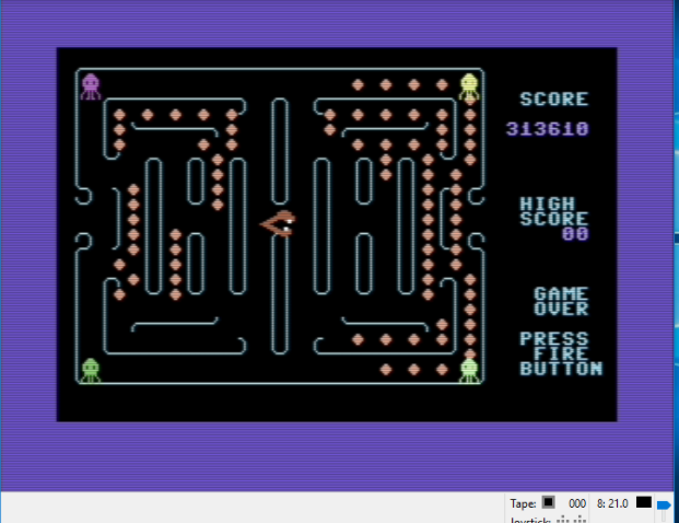kernzy: A-PACaLIPS Now (Commodore 64 Emulated) 313,610 points on 2022-08-29 00:41:32