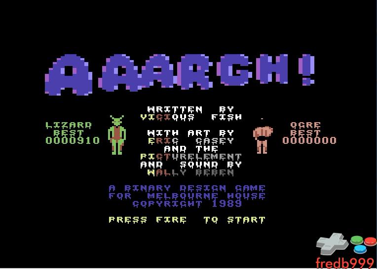 fredb999: AAARGH! (Commodore 64 Emulated) 910 points on 2016-05-28 22:50:46