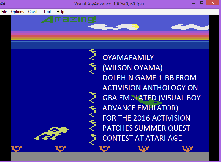 oyamafamily: Activision Anthology: Dolphin [Game 1B] (GBA Emulated) 300,000 points on 2016-07-01 18:29:31