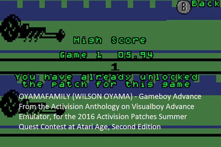 oyamafamily: Activision Anthology: Dragster [Game 1B] (GBA Emulated) 0:00:05.94 points on 2016-07-21 10:18:26