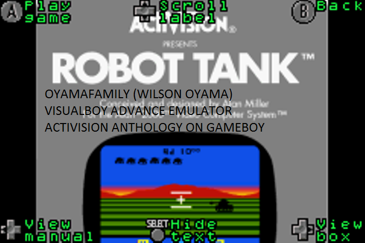 oyamafamily: Activision Anthology: Robot Tank [Game 1B] (GBA Emulated) 49 points on 2016-07-08 20:16:09
