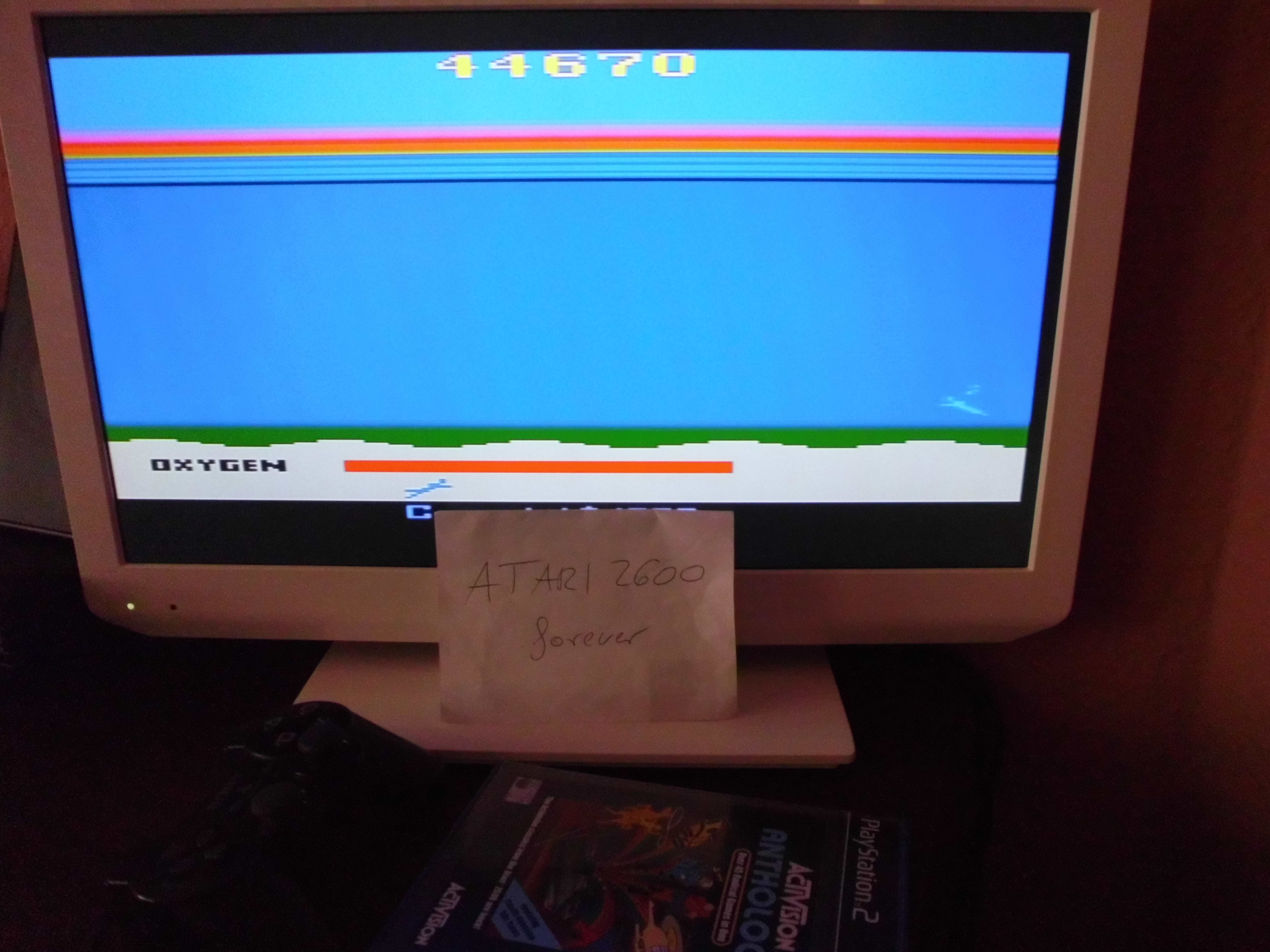 atari2600forever: Activision Anthology: Seaquest [Game 1B] (Playstation 2) 44,670 points on 2018-06-22 07:06:32