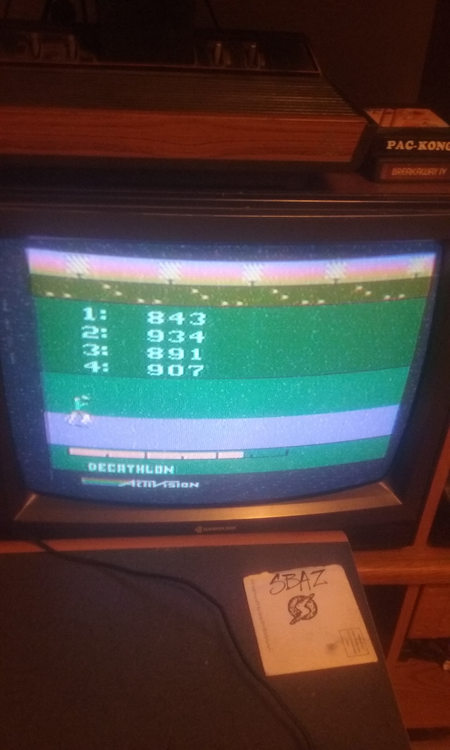 S.BAZ: Activision Decathlon [Discus: Total Of All 4 Attempts] (Atari 2600) 3,575 points on 2018-09-17 22:46:42