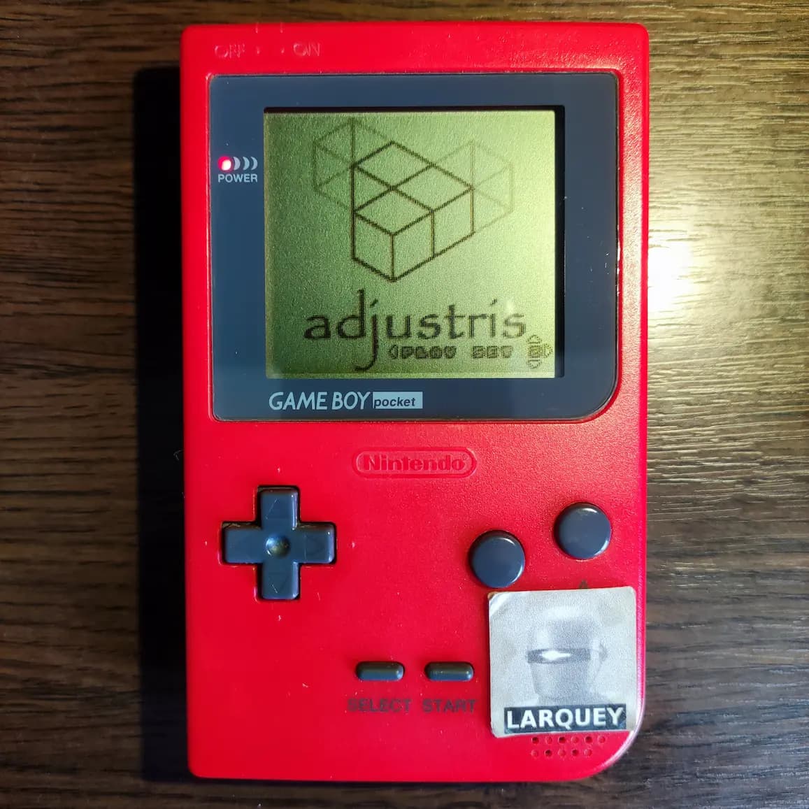 Larquey: Adjustris [Set 2] (Game Boy) 390 points on 2022-08-06 02:06:23