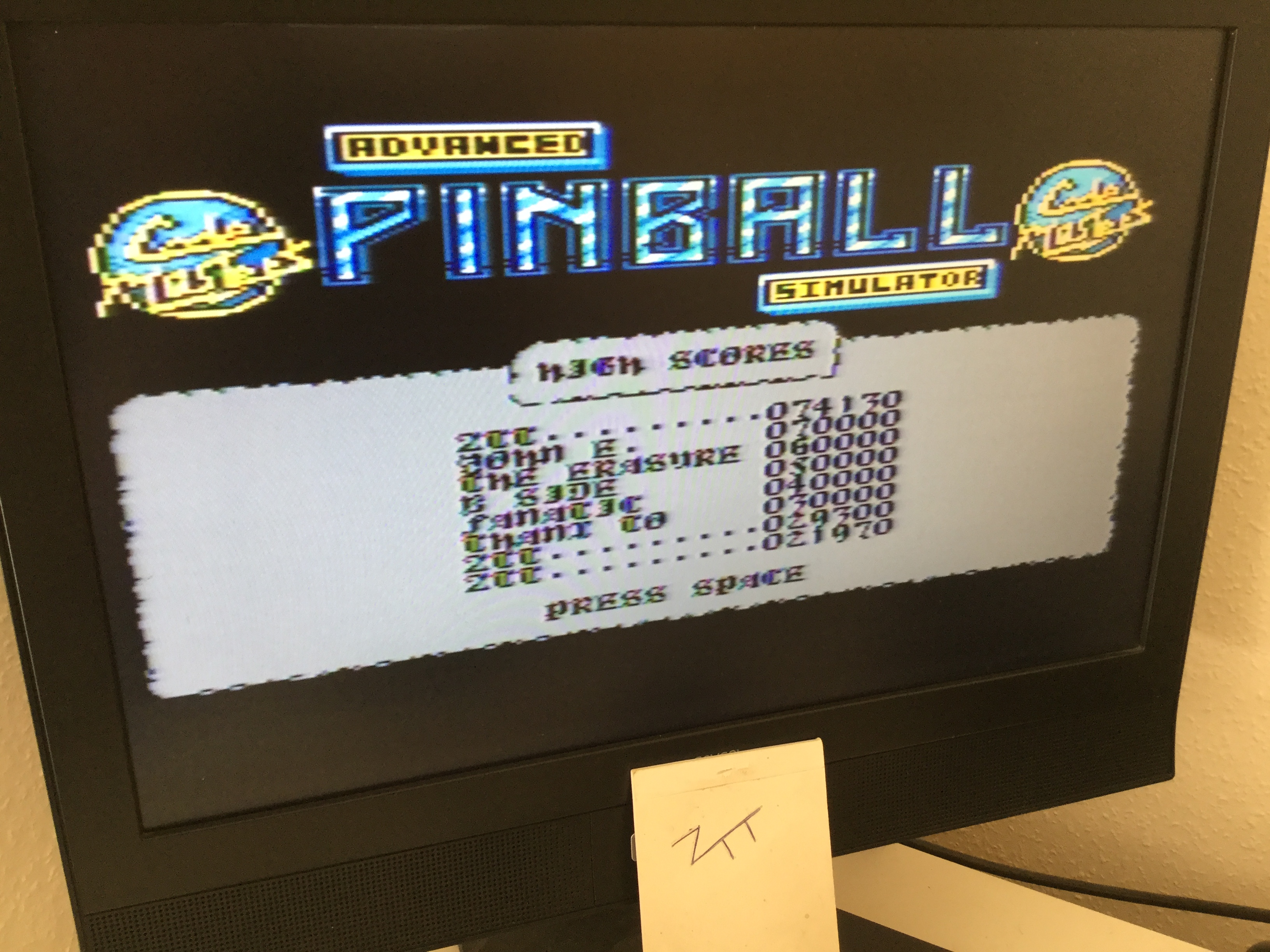 Frankie: Advanced Pinball Simulator (Atari 400/800/XL/XE) 74,130 points on 2020-04-05 02:03:45