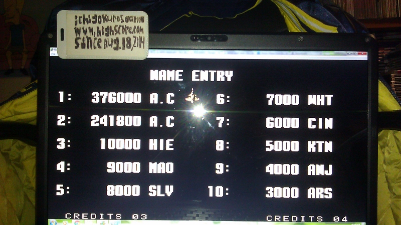 Aero Fighters 2 / Sonic Wings 2 376,000 points