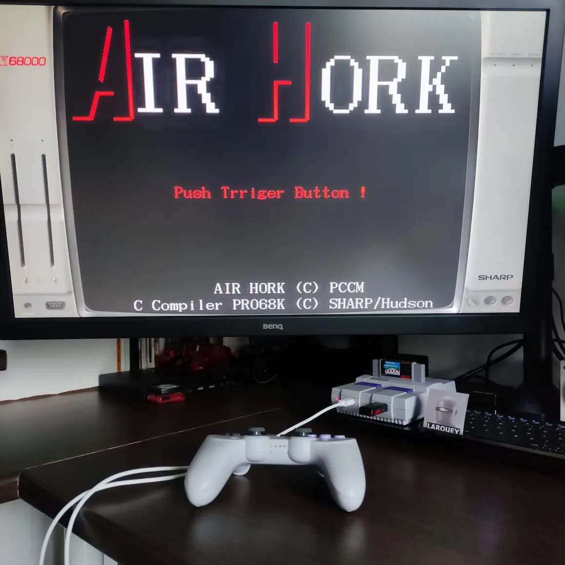 Larquey: Air Hork (Sharp X68000 Emulated) 8,740 points on 2022-06-28 12:37:06