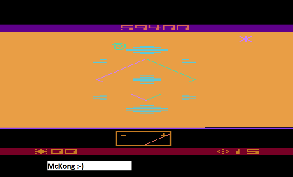 McKong: Alpha Shield (Atari 400/800/XL/XE Emulated) 59,400 points on 2015-07-20 05:58:50