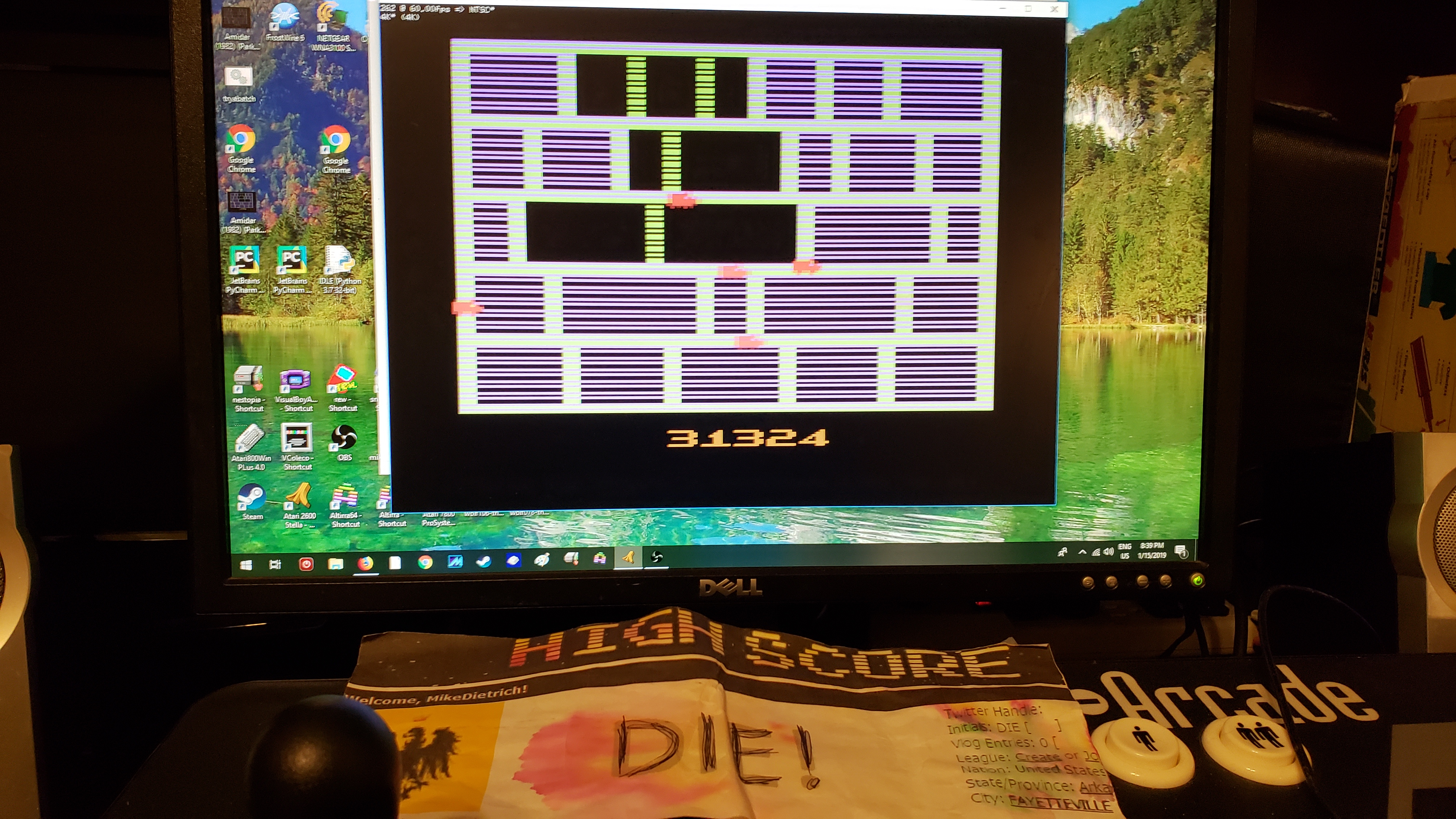 MikeDietrich: Amidar (Atari 2600 Emulated Novice/B Mode) 31,324 points on 2019-01-15 19:40:57