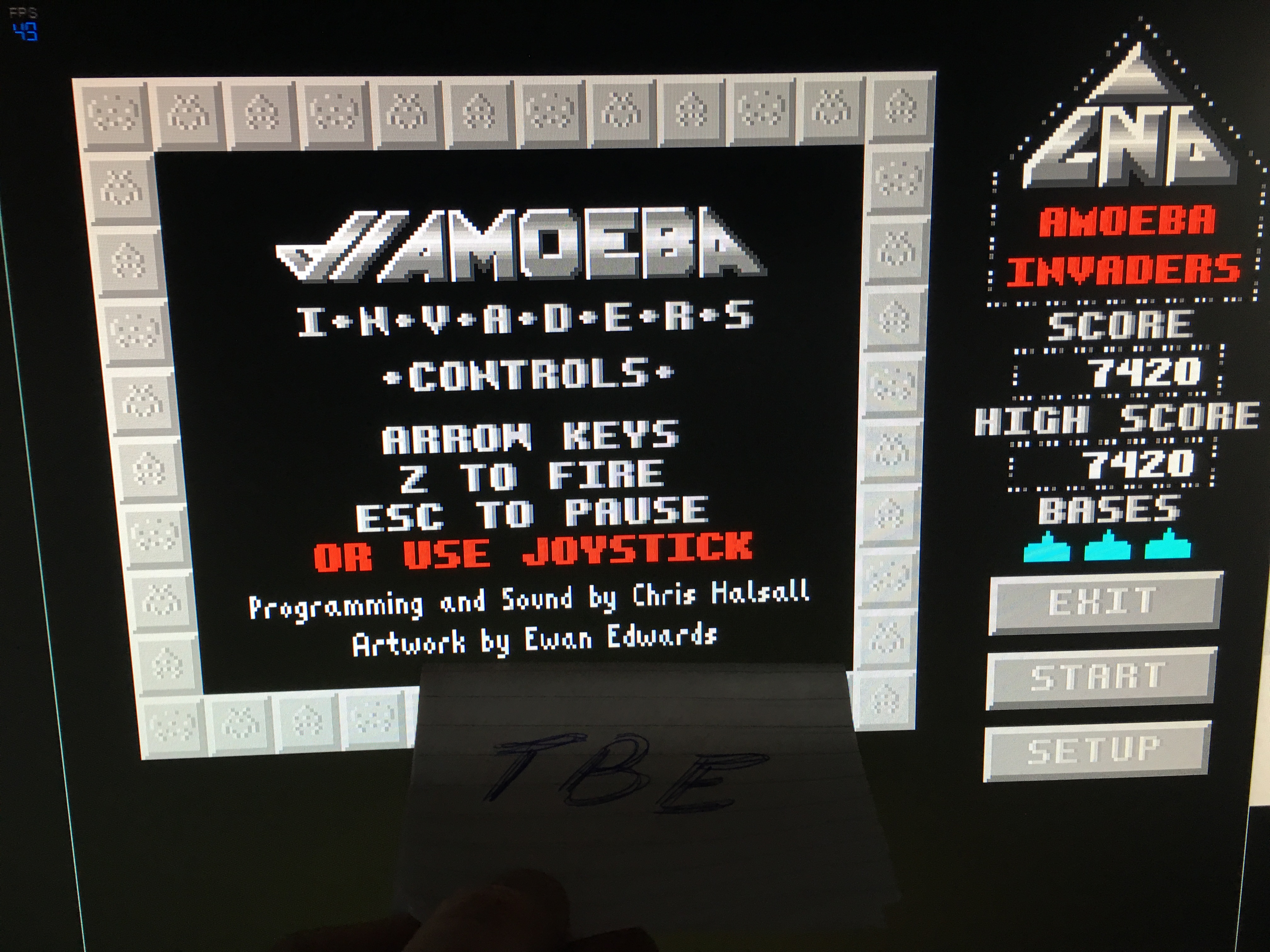 Sixx: Amoeba Invaders (Amiga Emulated) 7,420 points on 2016-06-04 16:36:48