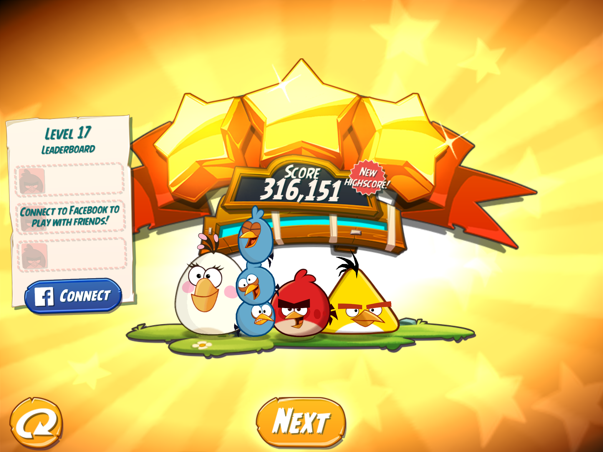 Angry Birds 2: Level 17 316,151 points