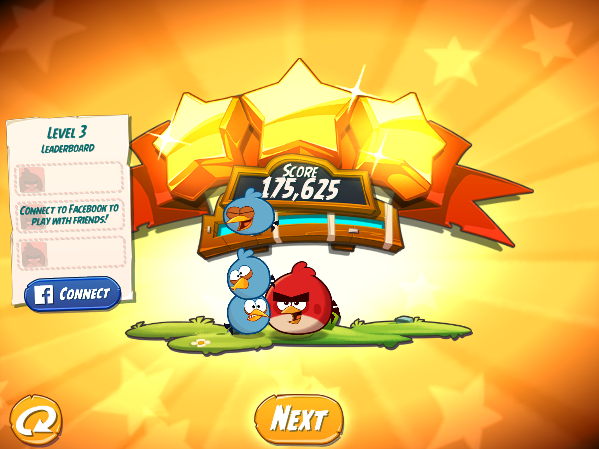 Angry Birds 2: Level 3 175,625 points