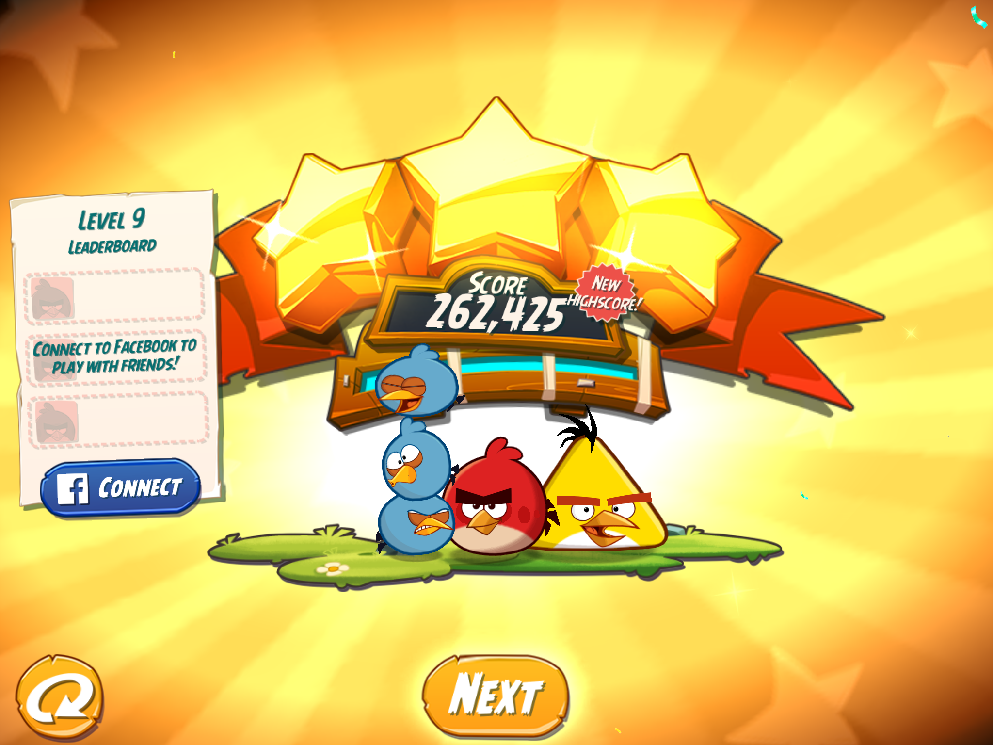 Spindy12: Angry Birds 2: Level 9 (iOS) 262,425 points on 2016-12-20 15:24:13
