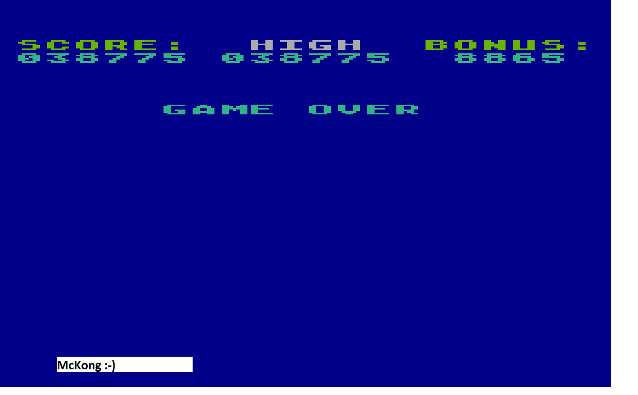 McKong: Anteater (Atari 400/800/XL/XE Emulated) 38,775 points on 2015-10-29 01:36:11