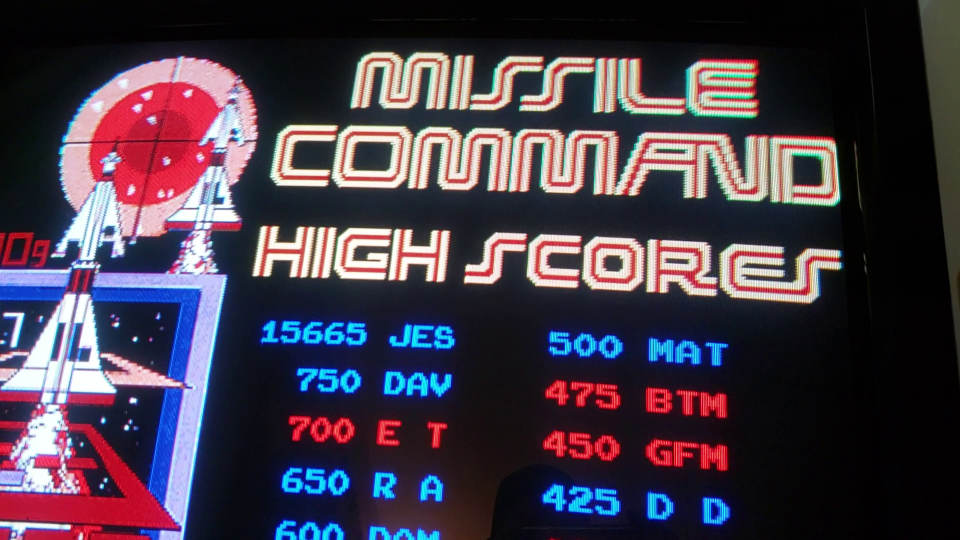 JES: Arcade Classics: Missile Command II [arcadecl] (Arcade Emulated / M.A.M.E.) 15,665 points on 2019-03-18 11:33:51
