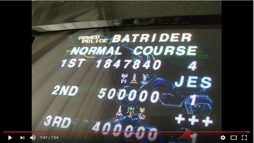 JES: Armed Police Batrider: Normal [batrider] (Arcade Emulated / M.A.M.E.) 1,847,840 points on 2018-06-19 22:57:38