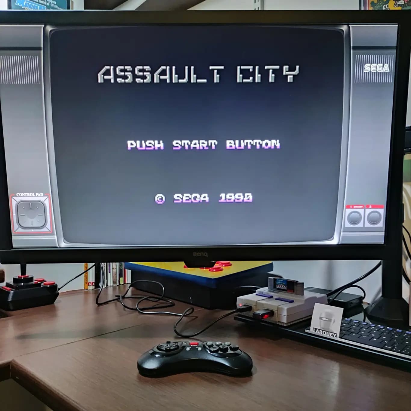Larquey: Assault City (Sega Master System Emulated) 46,800 points on 2022-08-15 01:45:23