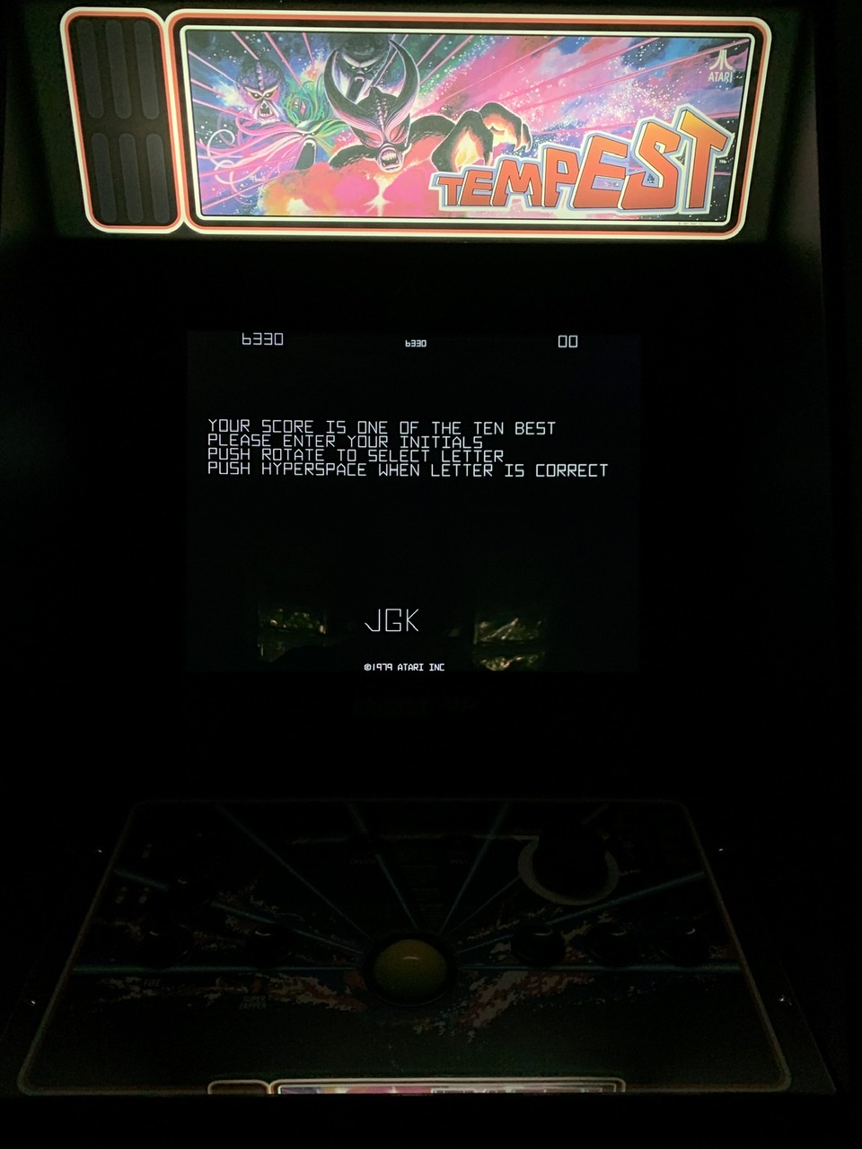 jgkspsx: Asteroids (Arcade Emulated / M.A.M.E.) 6,330 points on 2022-06-19 12:58:07
