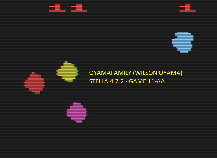 oyamafamily: Asteroids: Game 11 (Atari 2600 Emulated Expert/A Mode) 10,150 points on 2016-07-15 06:30:23