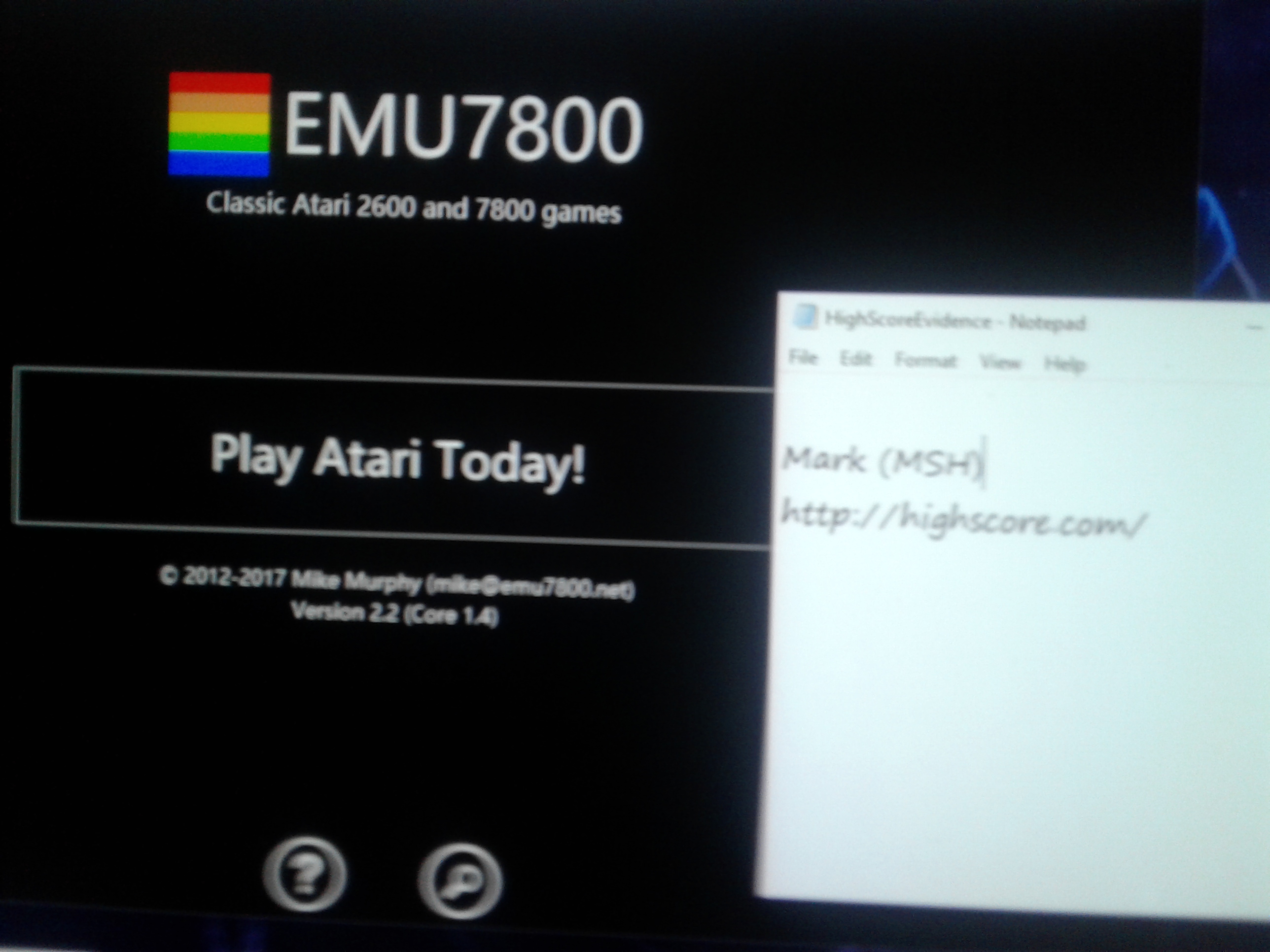 Mark: Astro Blaster [Easy] (Atari 7800 Emulated) 6,590 points on 2019-01-02 19:49:23