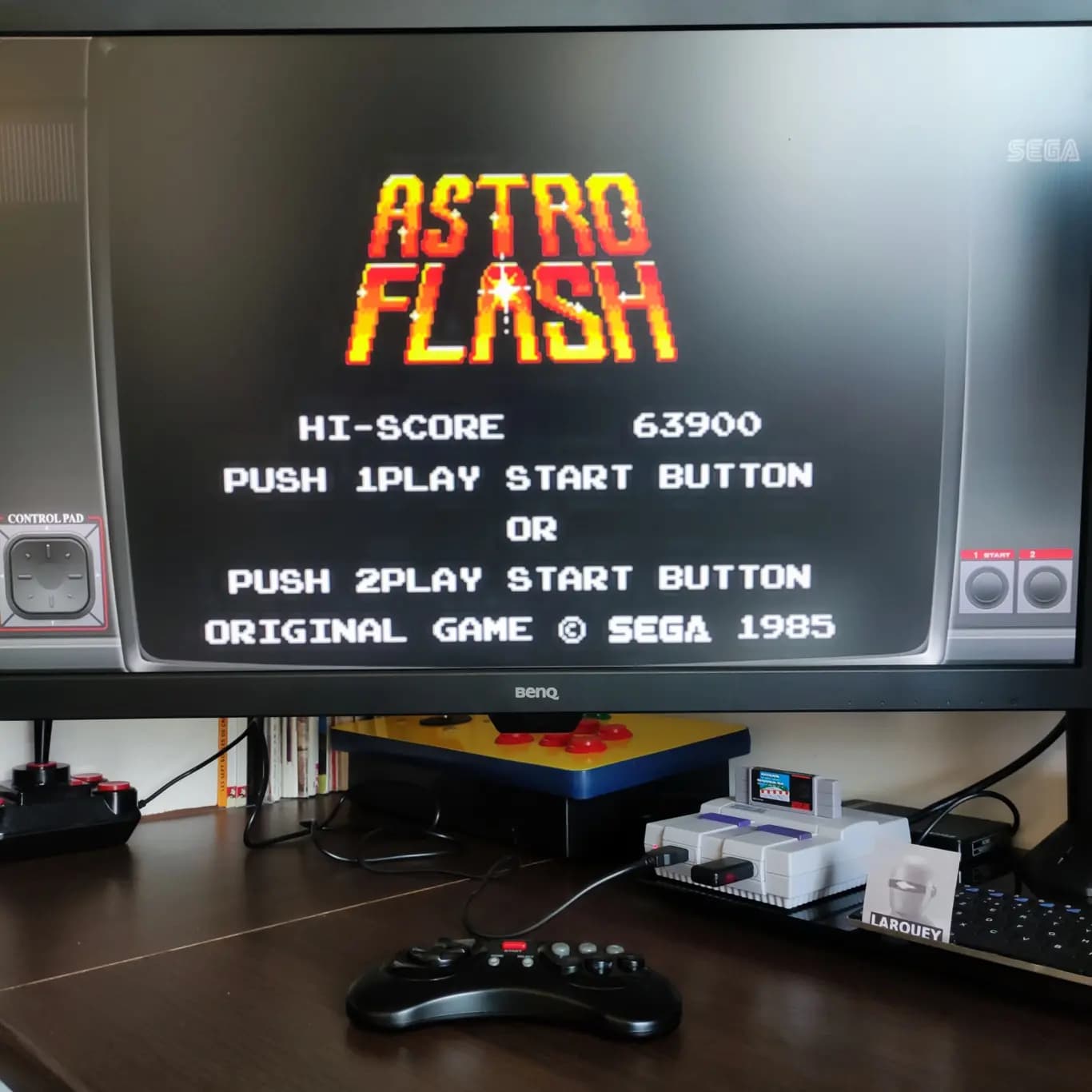 Larquey: Astro Flash (Sega Master System Emulated) 63,900 points on 2022-08-15 01:37:15