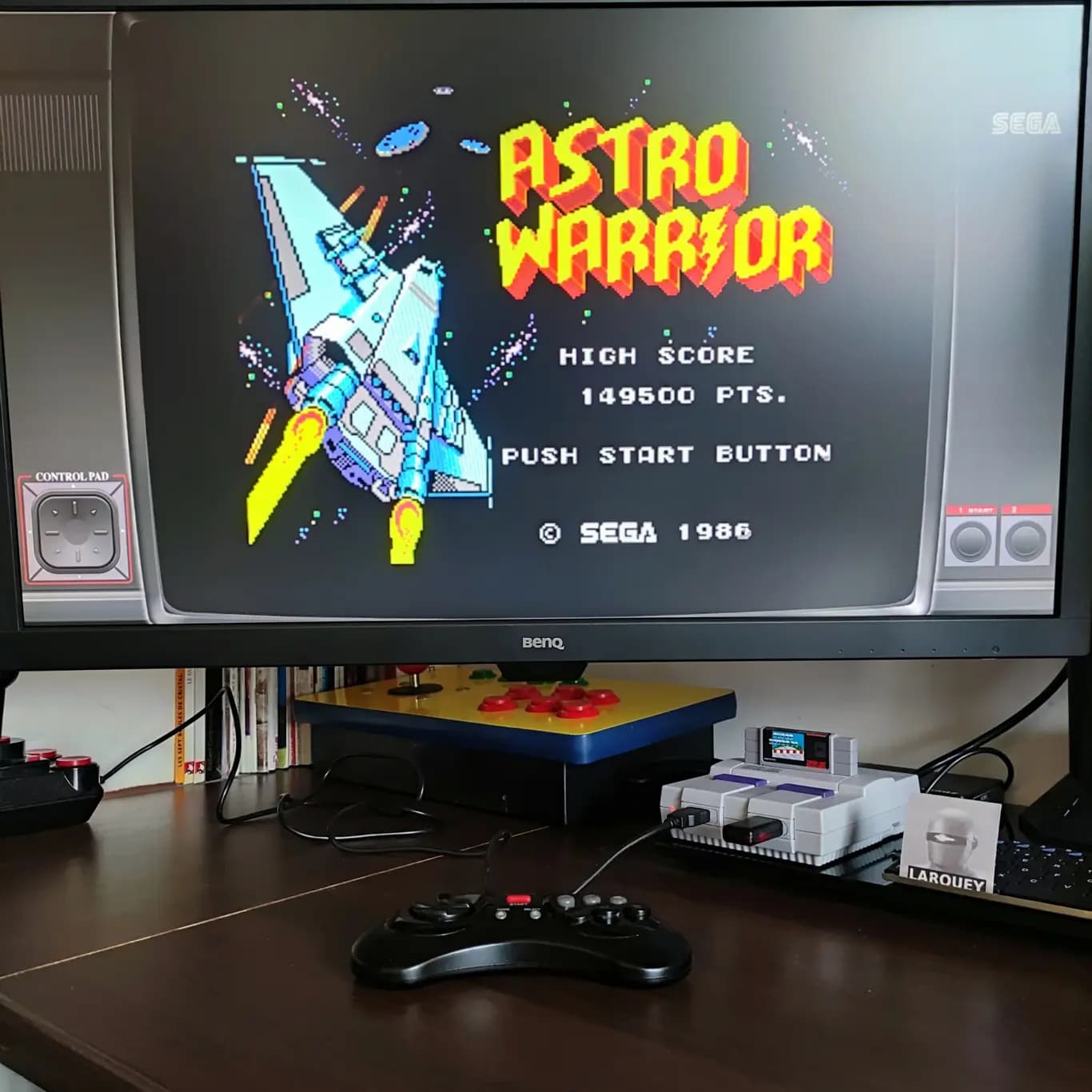 Larquey: Astro Warrior (Sega Master System Emulated) 149,500 points on 2022-08-15 01:59:35