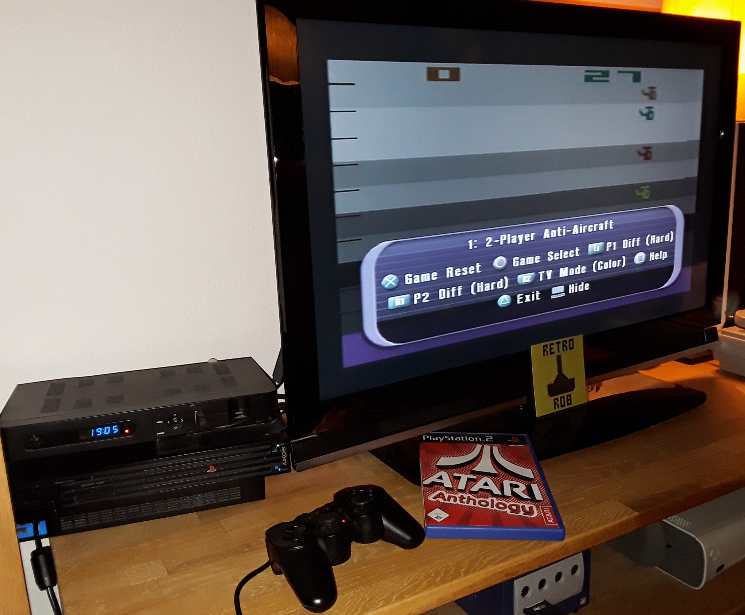 RetroRob: Atari Anthology: Air-Sea Battle [Game 1A] (Playstation 2) 27 points on 2019-02-22 11:08:36