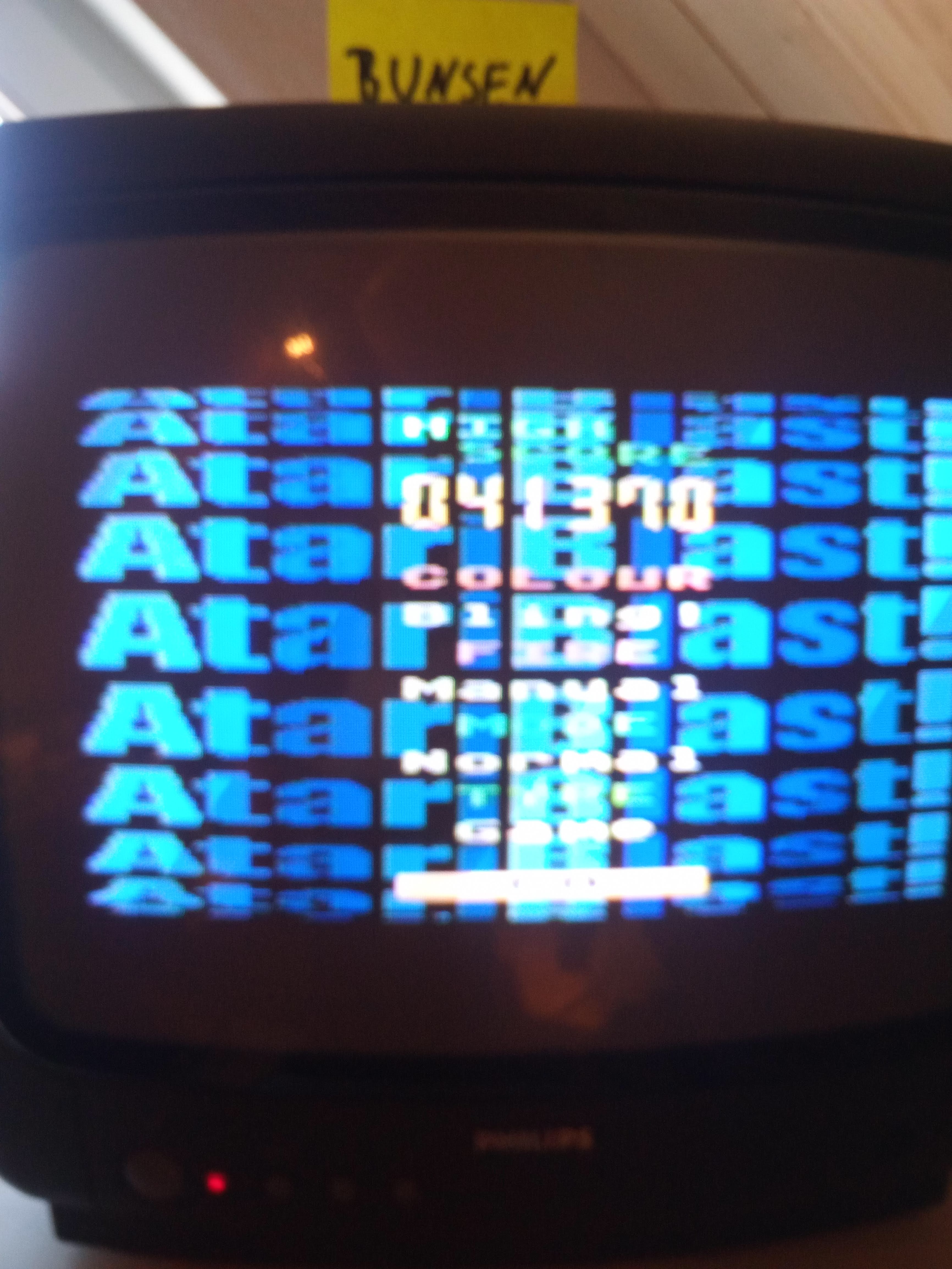 Bunsen: Atari Blast! [Normal] (Atari 400/800/XL/XE) 41,370 points on 2019-02-24 03:18:59