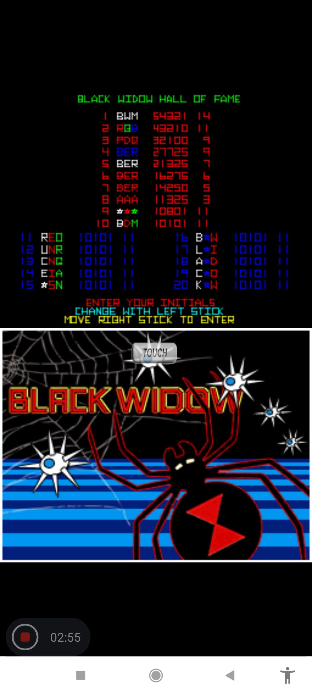 Larquey: Atari Greatest Hits: Volume 2: Black Widow [Arcade] (Nintendo DS Emulated) 27,725 points on 2022-08-14 01:10:52