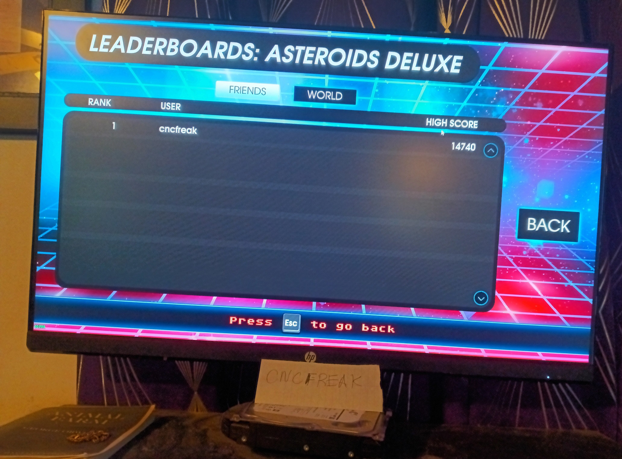 cncfreak: Atari Vault: Asteroids Deluxe (PC) 14,740 points on 2022-10-08 07:10:54