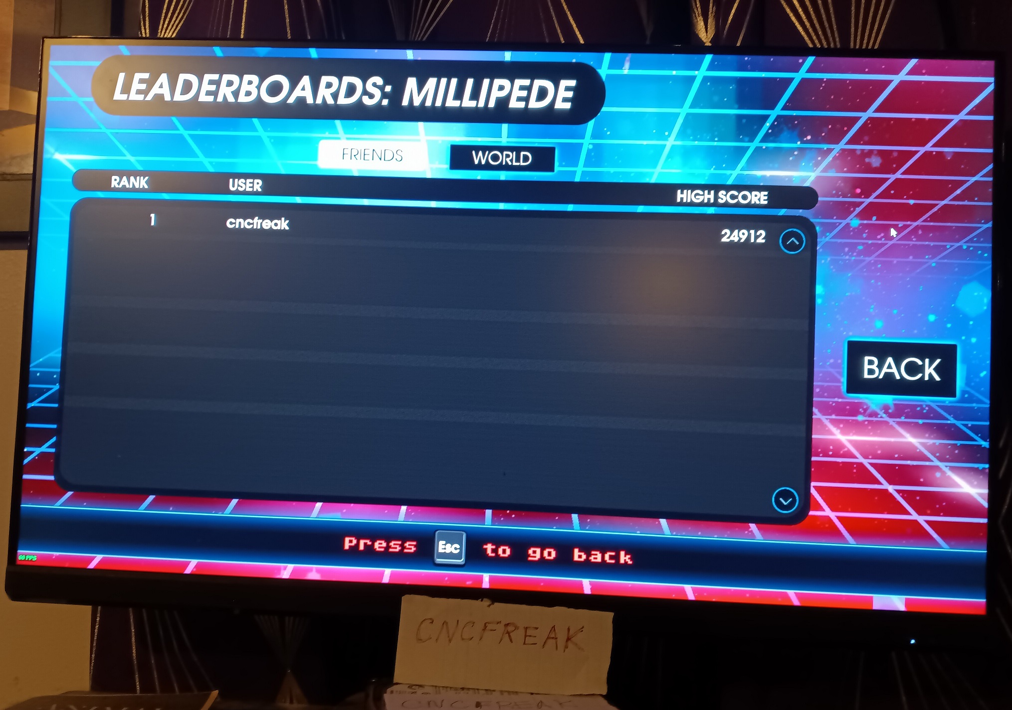 cncfreak: Atari Vault: Millipede [Arcade] (PC) 24,912 points on 2022-10-09 20:22:46