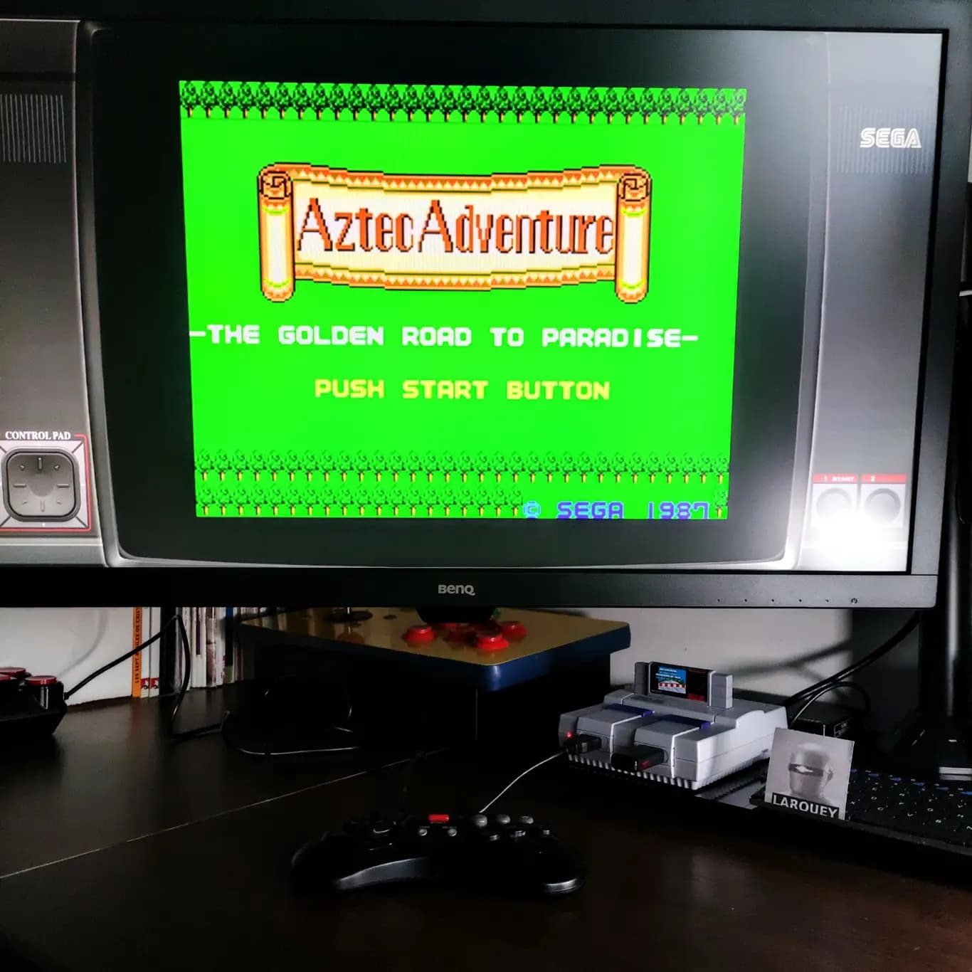 Larquey: Aztec Adventure (Sega Master System Emulated) 23,500 points on 2022-08-15 01:57:14