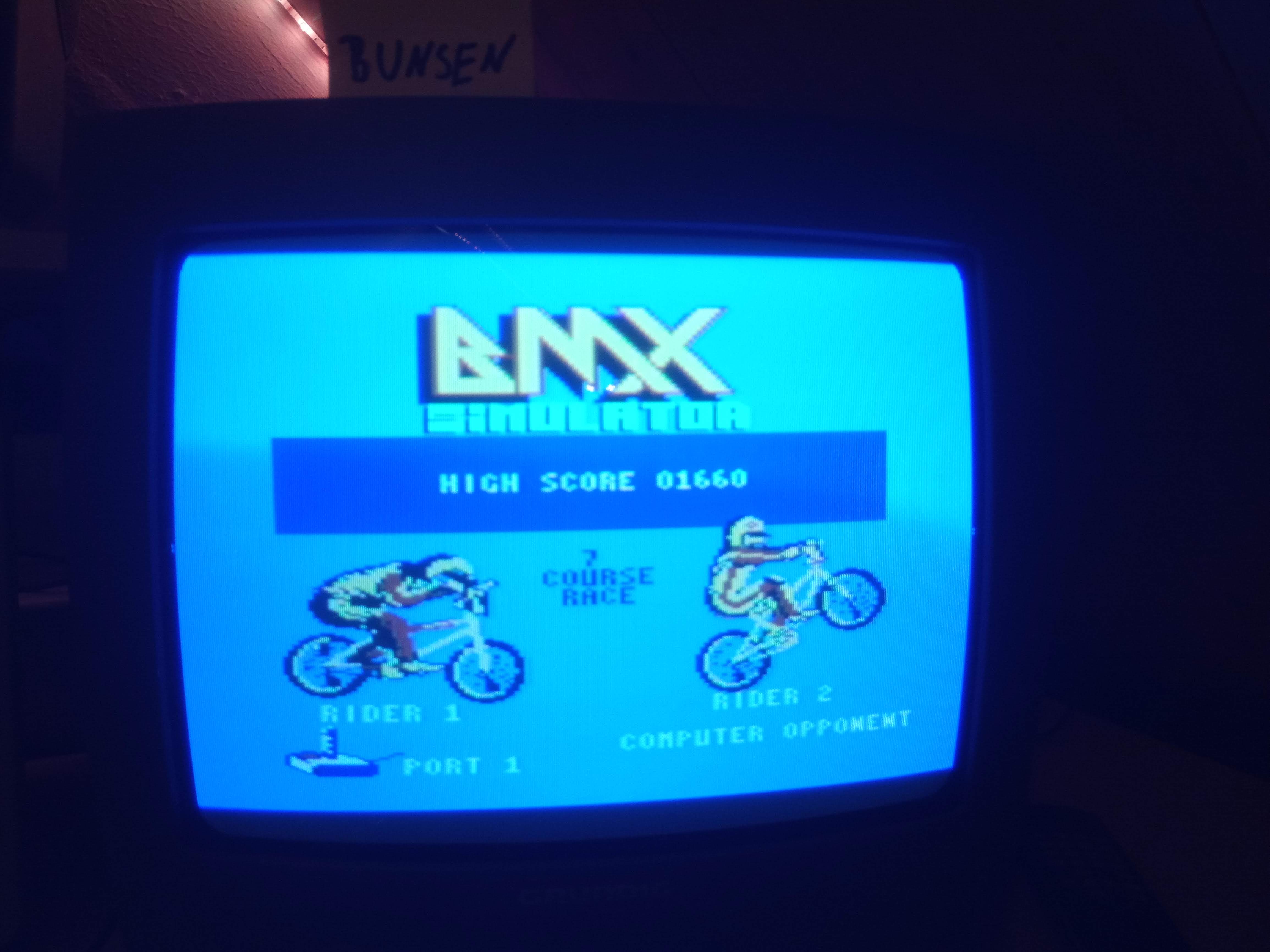 Bunsen: BMX Simulator (Atari 400/800/XL/XE) 1,660 points on 2020-04-19 03:00:40