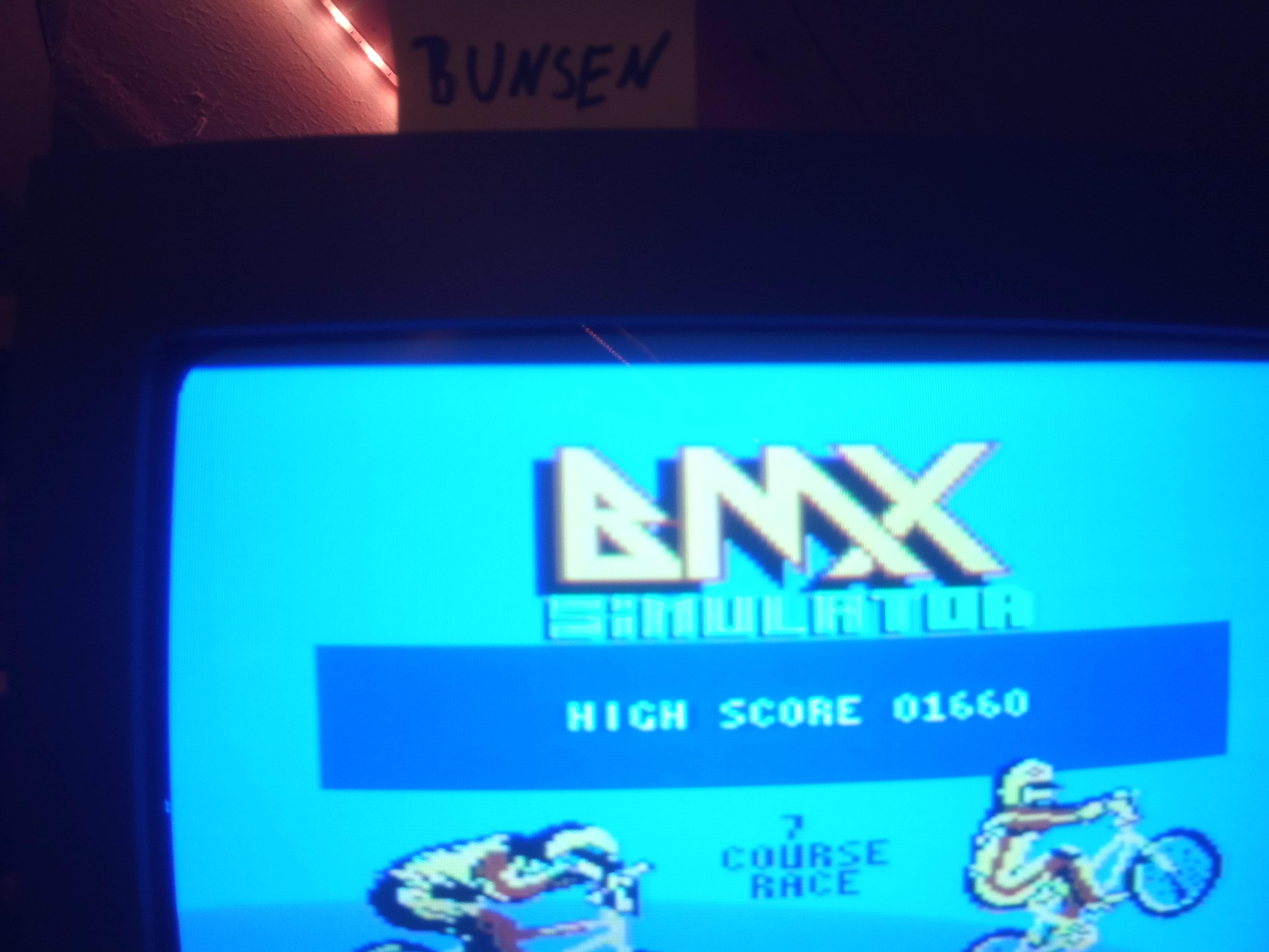 Bunsen: BMX Simulator (Atari 400/800/XL/XE) 1,660 points on 2020-04-19 03:00:40