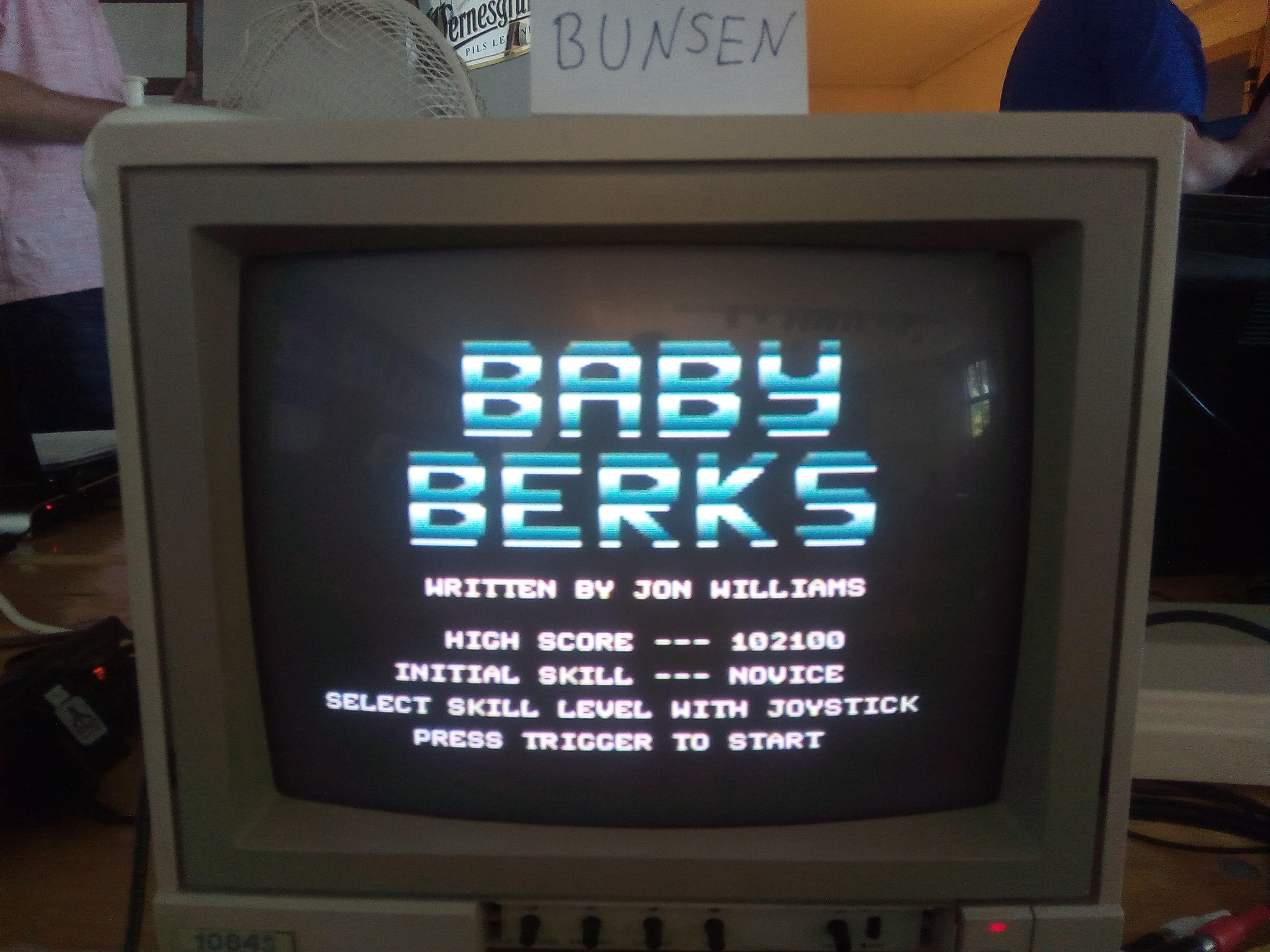 Bunsen: Baby Berks [Novice] (Atari 400/800/XL/XE) 102,100 points on 2019-01-05 14:42:32