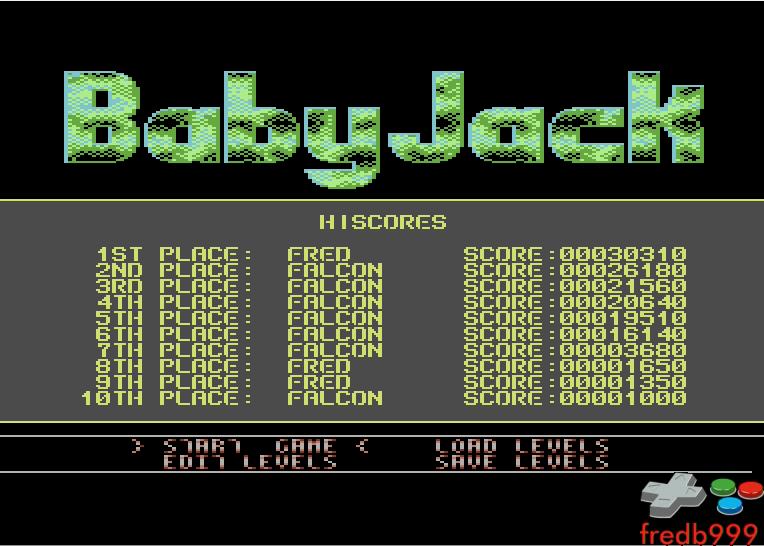 fredb999: Baby Jack (Commodore 64 Emulated) 30,310 points on 2016-05-31 16:28:48