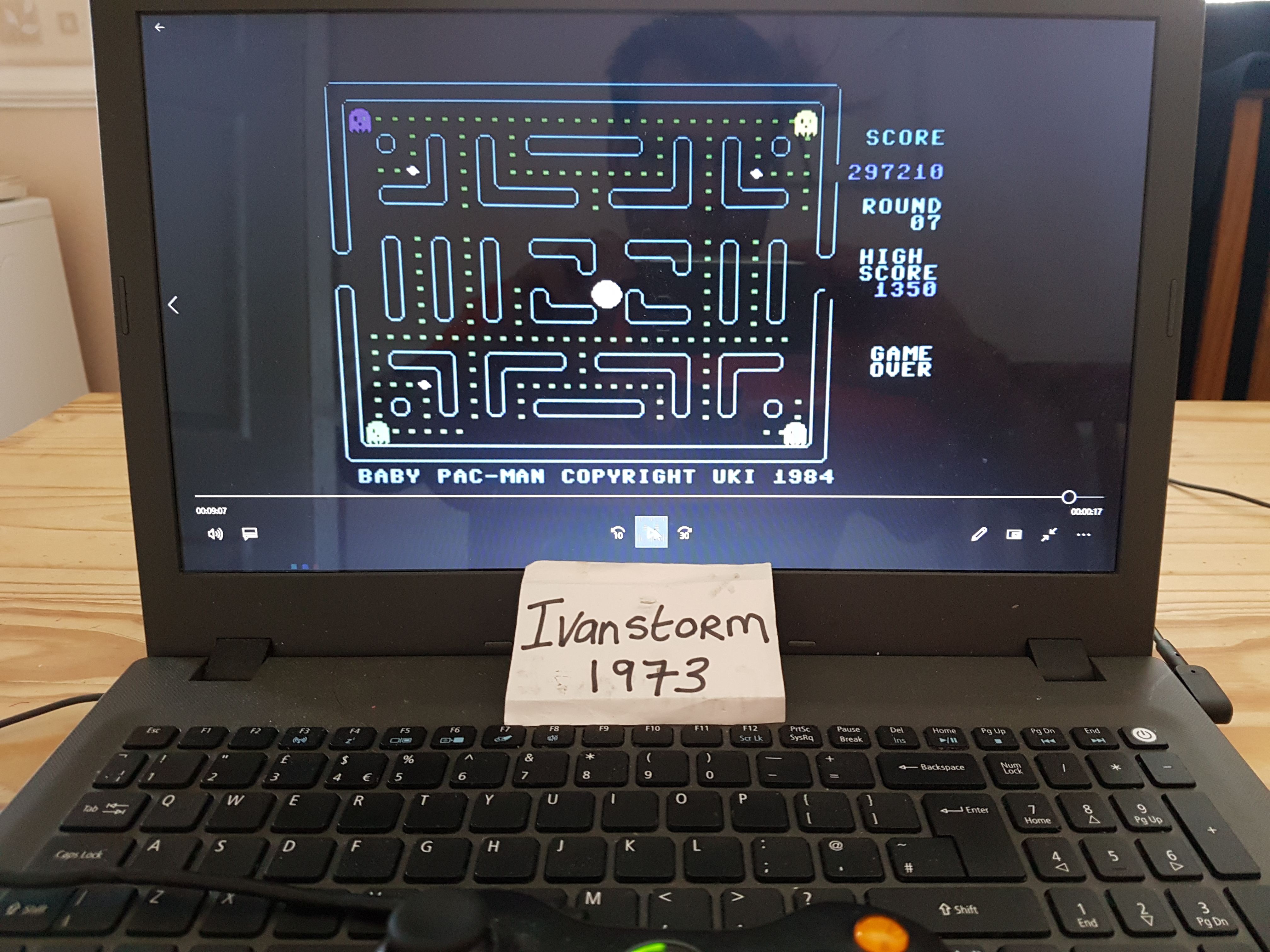 Ivanstorm1973: Baby Pac-Man (Commodore 64 Emulated) 297,210 points on 2018-02-27 09:07:31