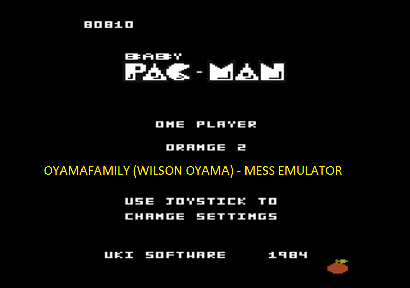 oyamafamily: Baby Pac-Man: Orange 2 (Atari 7800 Emulated) 80,810 points on 2016-05-06 18:25:04