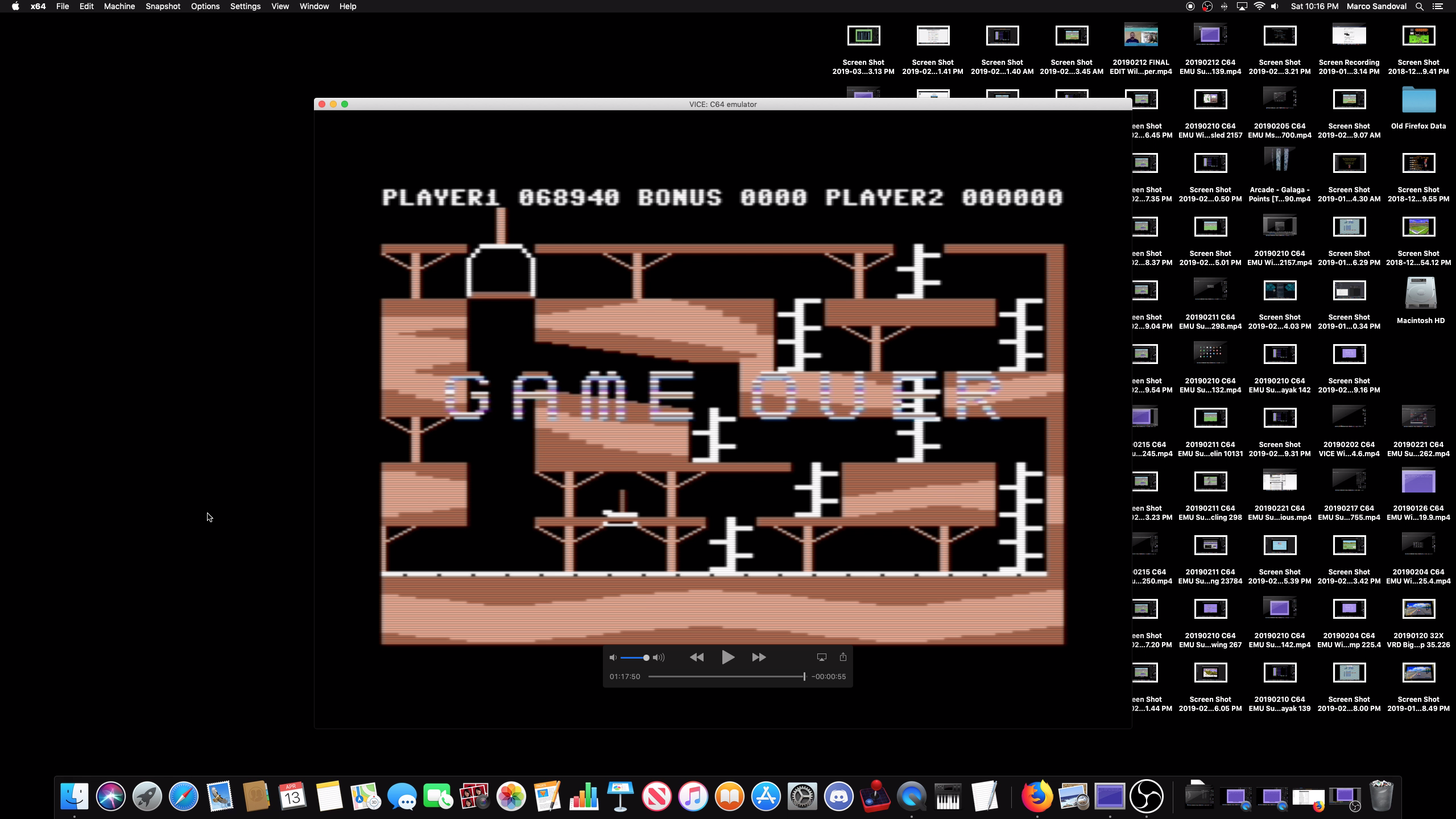 Marco1019: Bagitman (Commodore 64 Emulated) 68,940 points on 2019-04-14 14:52:13