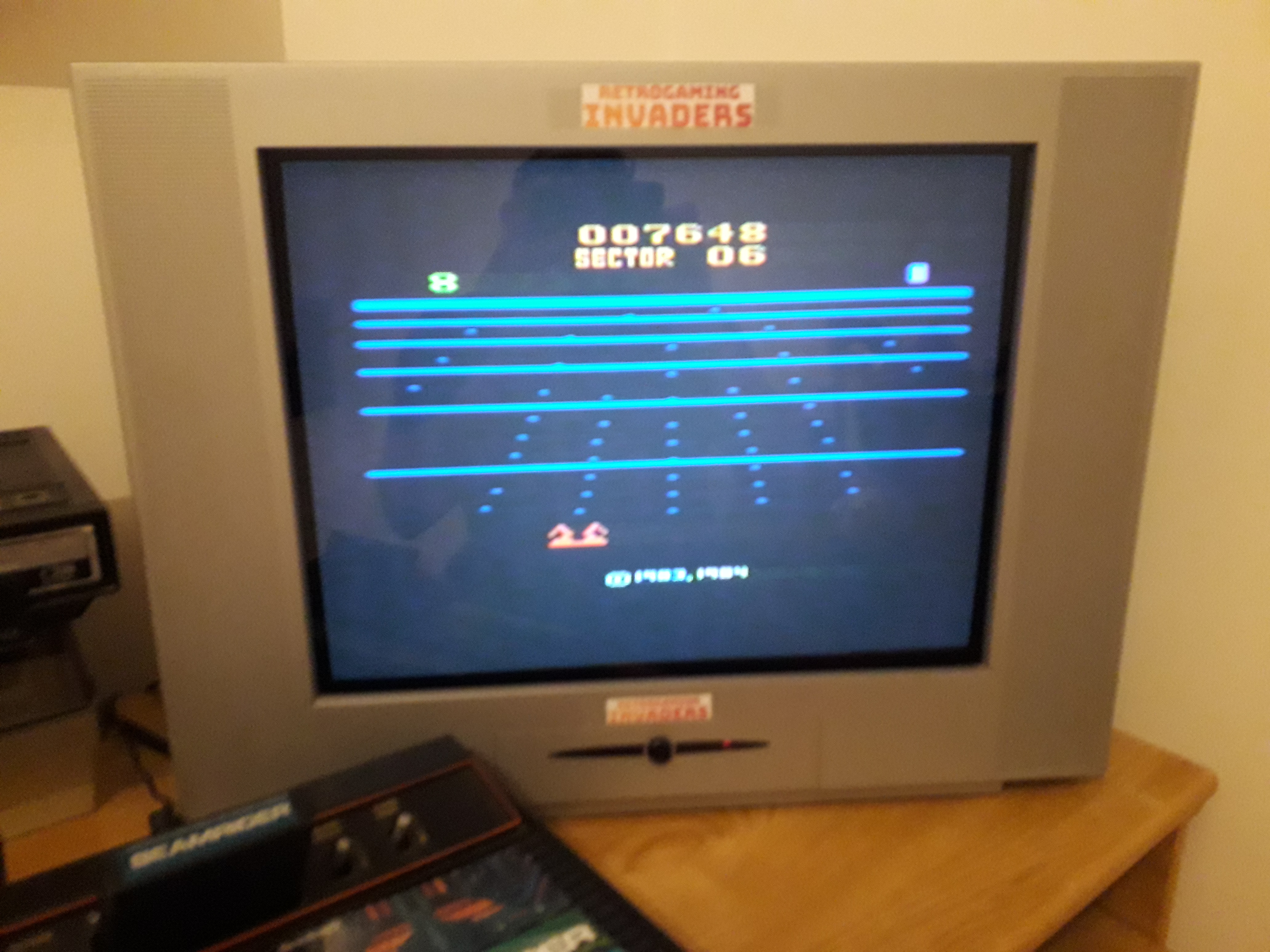 retrogaminginvaders: Beamrider (Atari 2600 Novice/B) 7,648 points on 2019-06-18 14:03:11