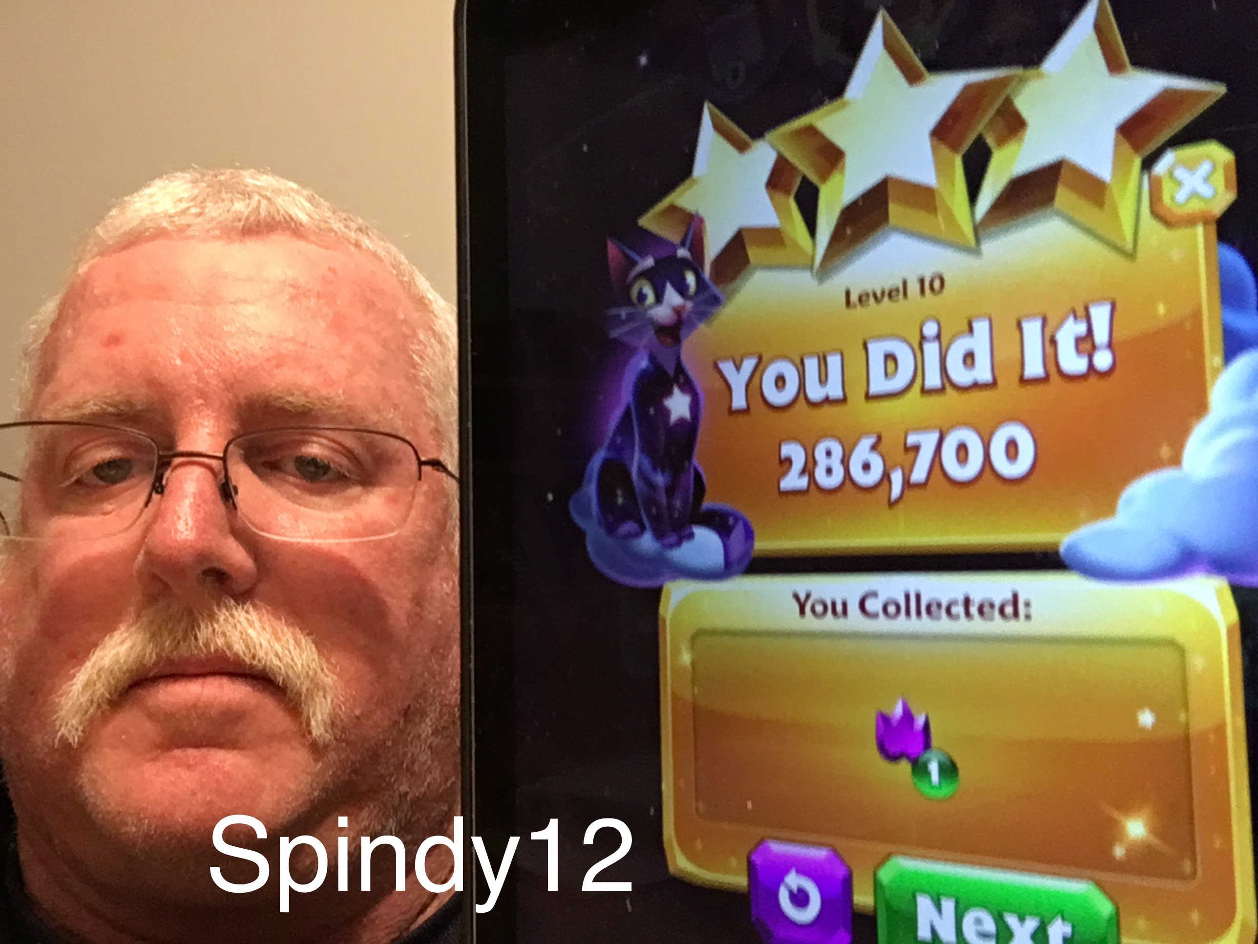 Spindy12: Bejeweled Stars: Level 10 - It Practically Plays Itself! (iOS) 286,700 points on 2016-12-25 07:41:45