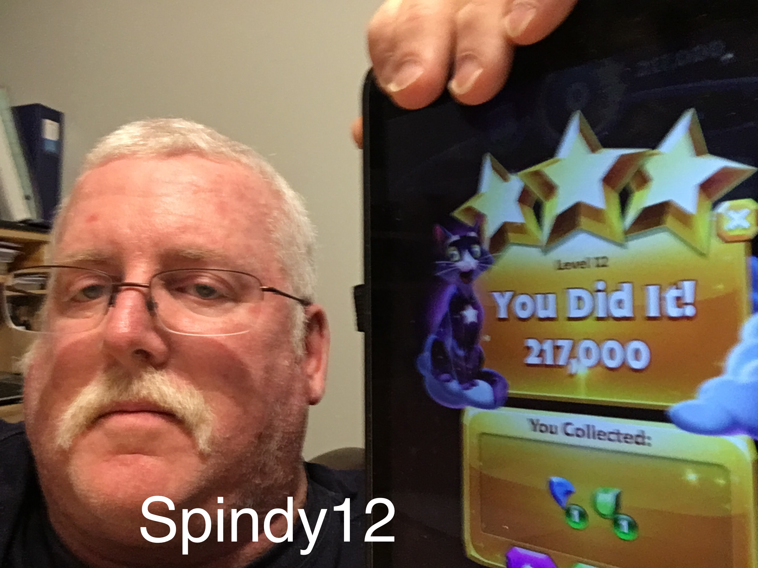Spindy12: Bejeweled Stars: Level 12 - Double Trouble (iOS) 217,000 points on 2016-12-25 07:45:54