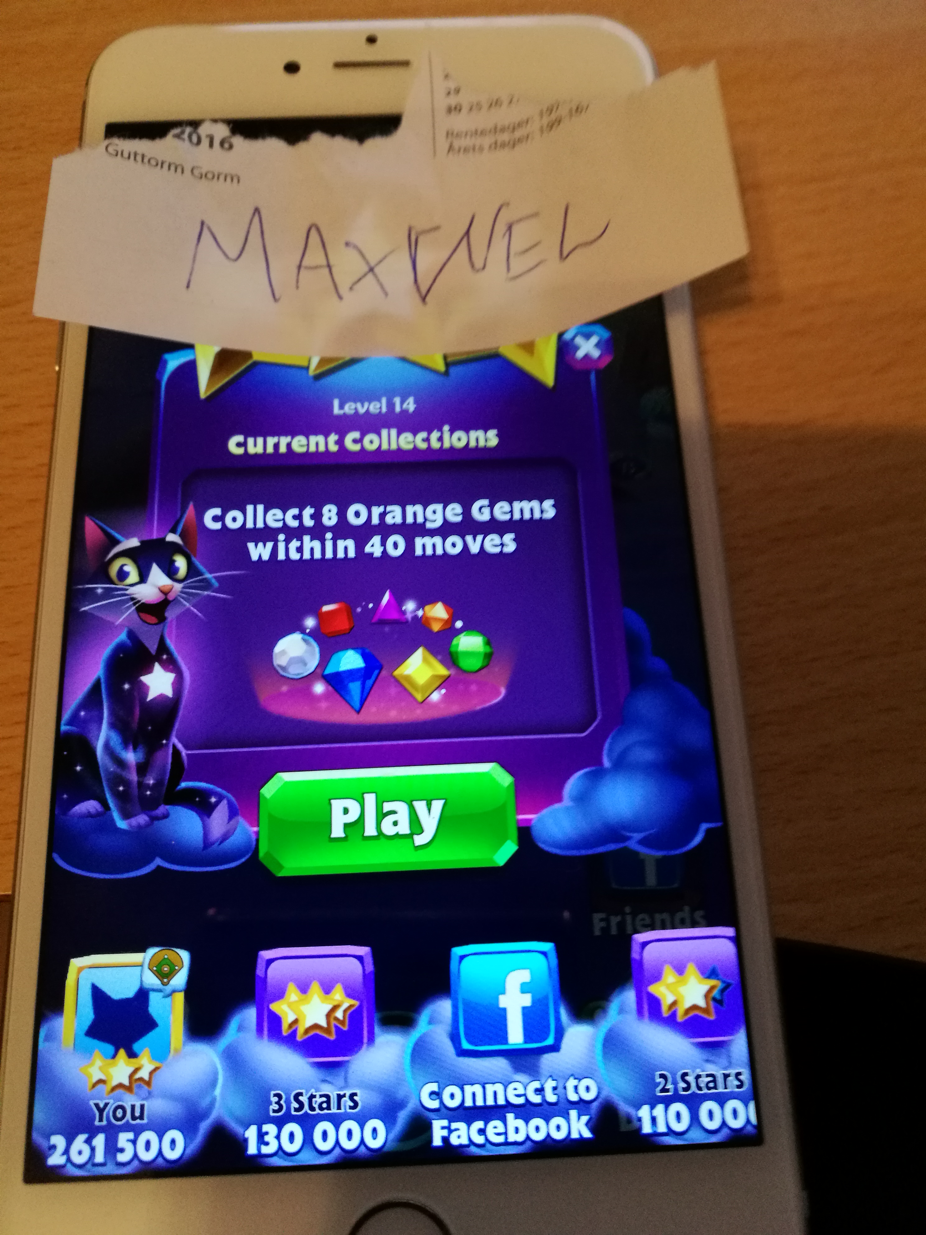 Maxwel: Bejeweled Stars: Level 14 - Current Collections (iOS) 261,500 points on 2016-08-24 15:29:26